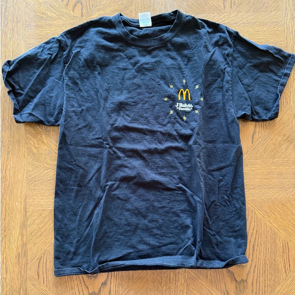 McDonald's J Balvin Familia Employee T-Shirt Men's L Black
